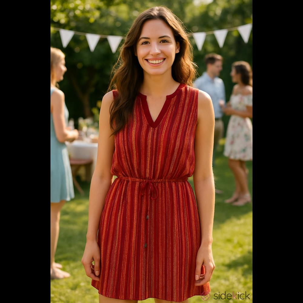 4/$67 Deal! Reitmans Striped Sleeveless Midi Dress